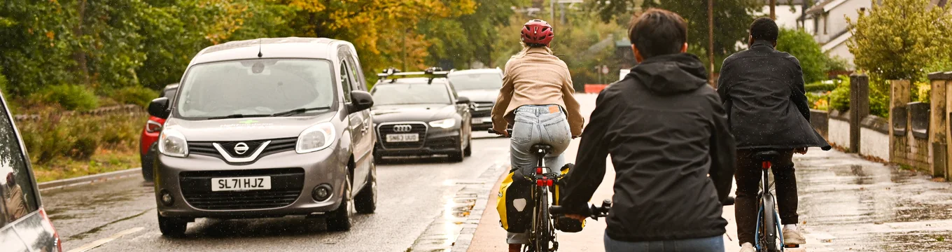 Cycling Scotland autumn cycling shoot with models.